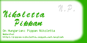 nikoletta pippan business card